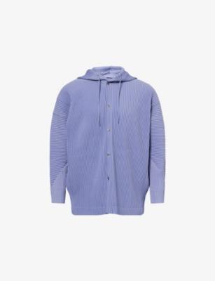Slip-Pocket Pleated Knit Hoodie by ISSEY MIYAKE