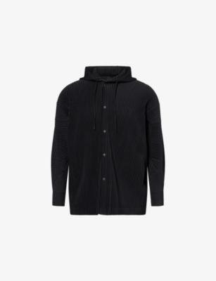 Slip-Pocket Pleated Knit Hoodie by ISSEY MIYAKE