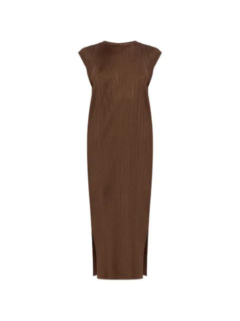 Swing Solid pleated midi dress by ISSEY MIYAKE