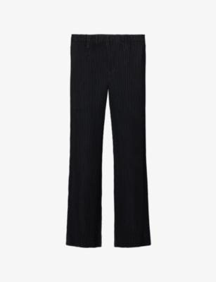 Tailored Straight-Leg Knit Trousers by ISSEY MIYAKE