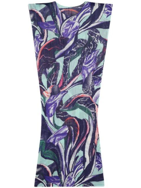 Tardivo plissé midi dress by ISSEY MIYAKE
