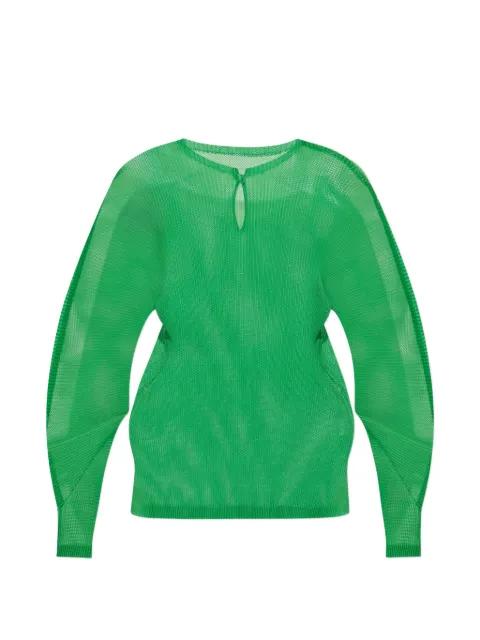 Tatami April keyhole-neck blouse by ISSEY MIYAKE