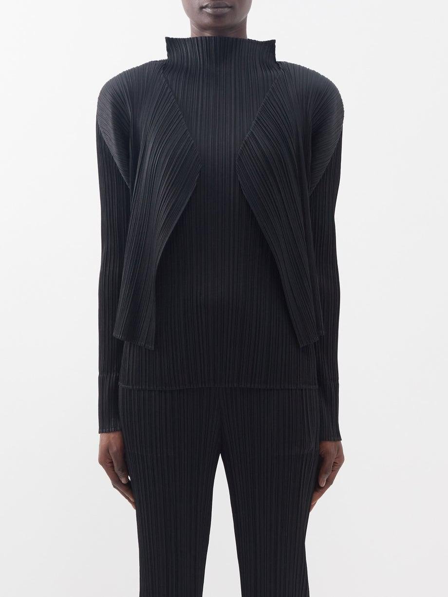 Technical-pleated cardigan by ISSEY MIYAKE