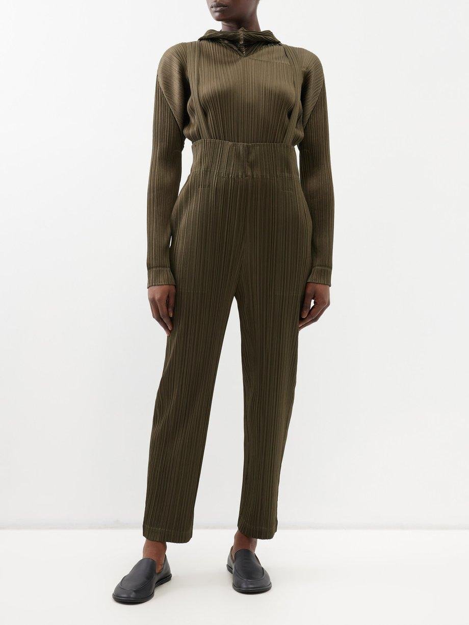 Technical-pleated overalls by ISSEY MIYAKE