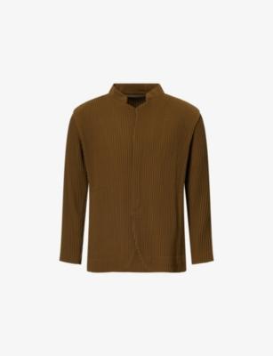 Tuxedo Pleats Knitted Jacket by ISSEY MIYAKE