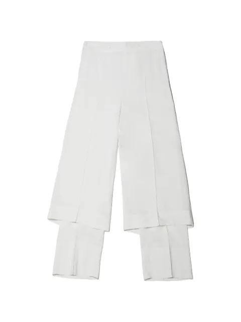 Two As One layered pressed-crease trousers by ISSEY MIYAKE