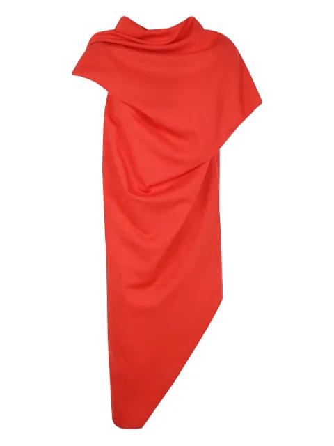 Uni-Form Wool asymmetric-design midi dress by ISSEY MIYAKE
