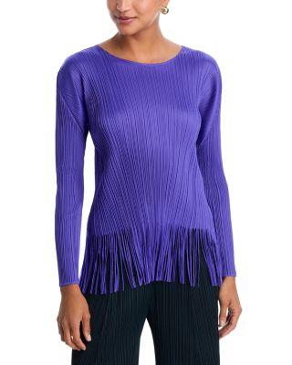 Wave Fringed Long Sleeve Top by ISSEY MIYAKE