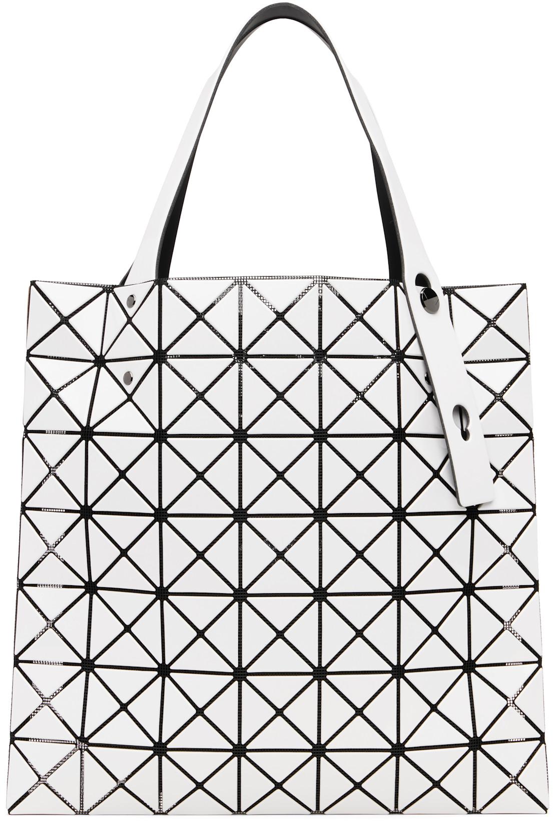 White Prism Basics Tote by ISSEY MIYAKE