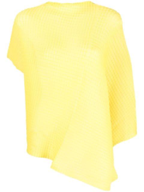 asymmetric waffle-effect top by ISSEY MIYAKE