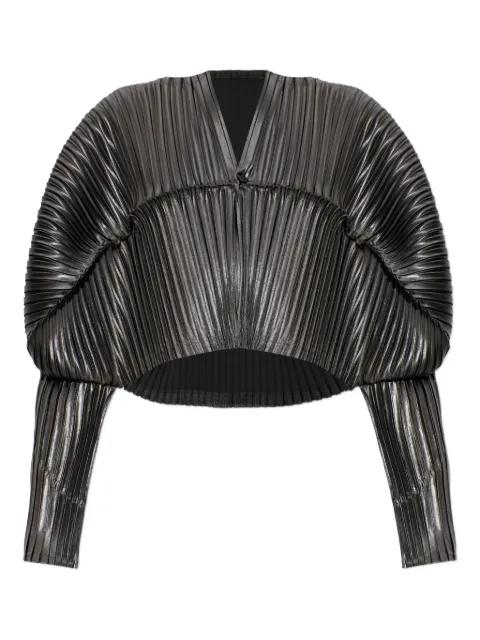 buttoned pleated top by ISSEY MIYAKE