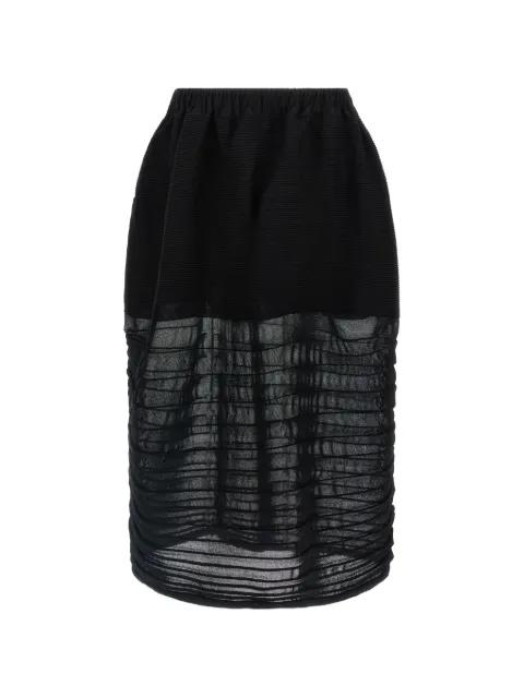 contrasting midi skirt by ISSEY MIYAKE