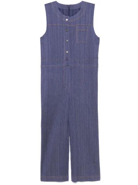 cotton denim jumpsuit by ISSEY MIYAKE