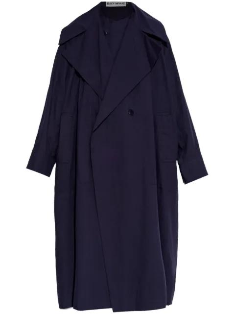 cotton trench coat by ISSEY MIYAKE