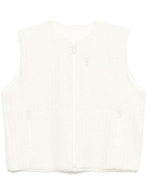 fleeced pleats gilet by ISSEY MIYAKE