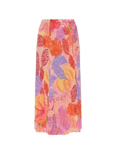 floral pleated mid skirt by ISSEY MIYAKE