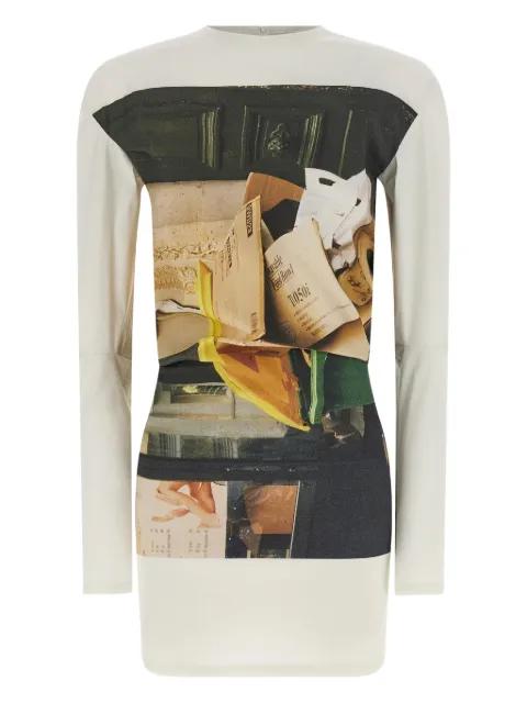 graphic-print zip T-shirt by ISSEY MIYAKE