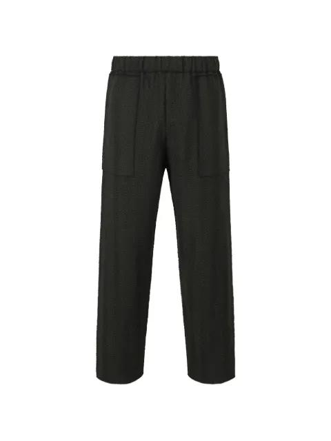 herringbone pocketed straight-leg trousers by ISSEY MIYAKE
