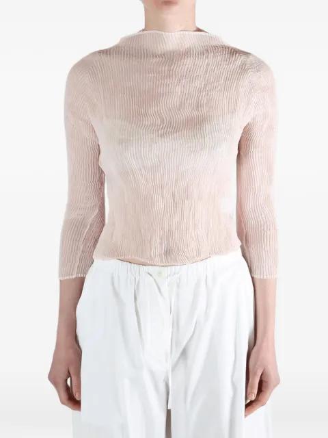 high-neck top by ISSEY MIYAKE