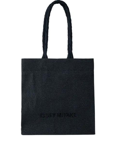 logo-print twin-handles tote bag by ISSEY MIYAKE