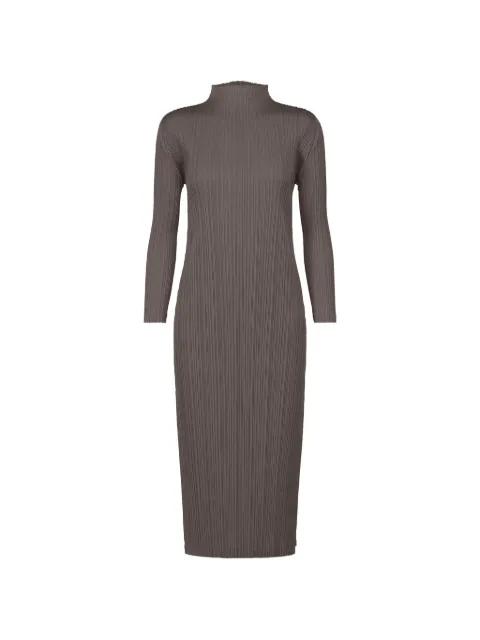 long-sleeve midi dress by ISSEY MIYAKE