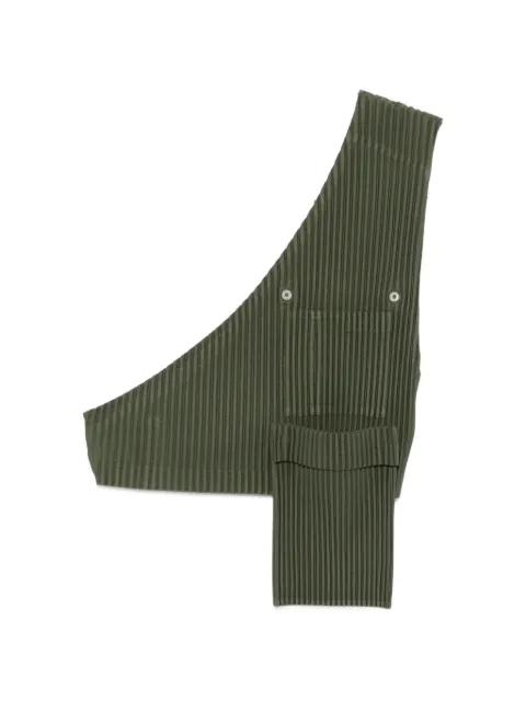 pleated asymmetric T-shirt by ISSEY MIYAKE