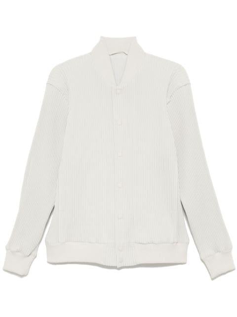 pleated bomber jacket by ISSEY MIYAKE
