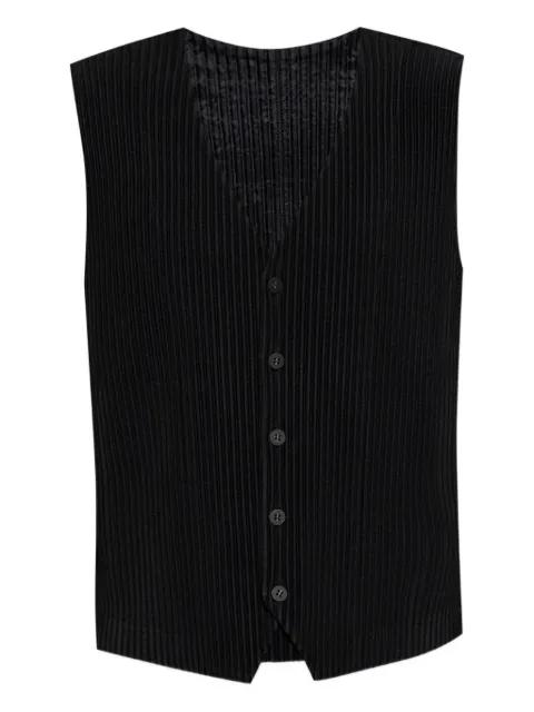 pleated button-down waistcoat by ISSEY MIYAKE