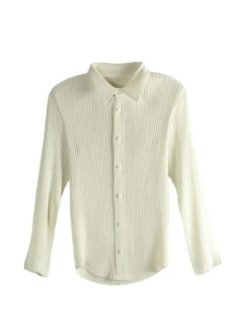 pleated buttoned shirt by ISSEY MIYAKE