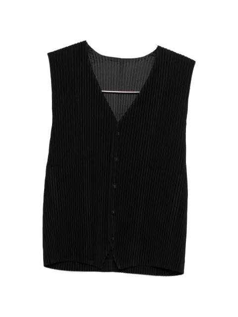 pleated buttoned vest by ISSEY MIYAKE