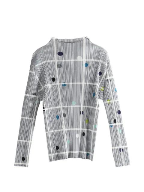 pleated checked top by ISSEY MIYAKE