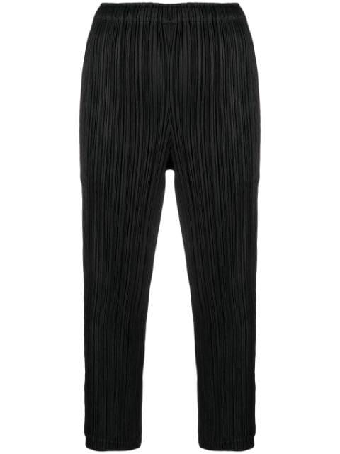 pleated cropped trousers by ISSEY MIYAKE