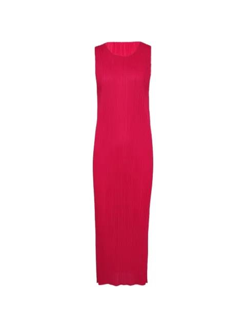 pleated-design sleeveless maxi dress by ISSEY MIYAKE