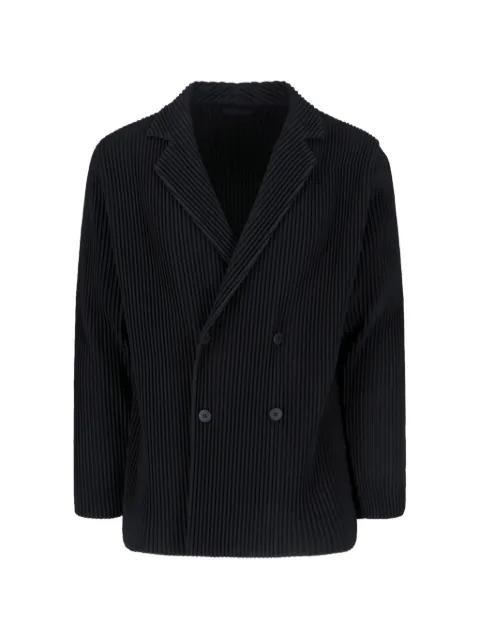 pleated double-breasted blazer by ISSEY MIYAKE
