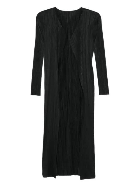 pleated-effect open-front coat by ISSEY MIYAKE