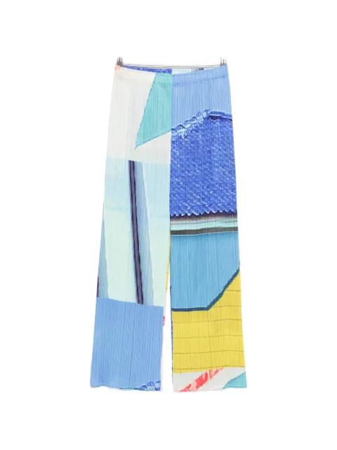 pleated geometric trousers by ISSEY MIYAKE