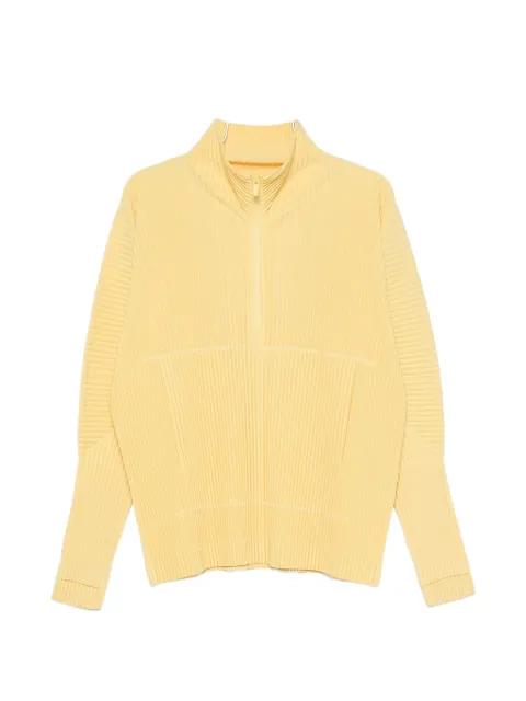 pleated half-zip T-shirt by ISSEY MIYAKE