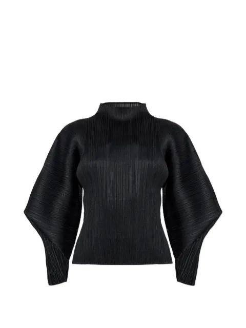 pleated high-neck blouse by ISSEY MIYAKE