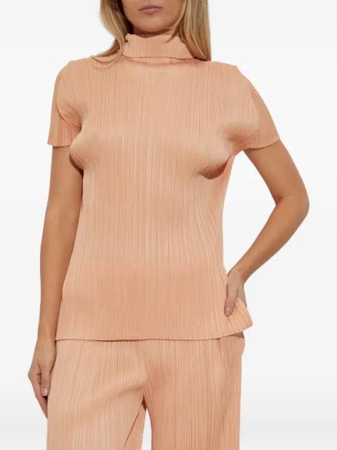 pleated high-neck blouse by ISSEY MIYAKE