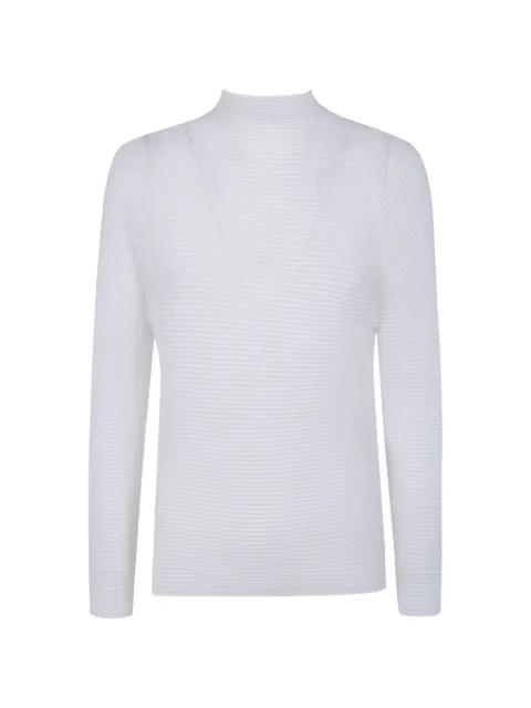 pleated high-neck sweater by ISSEY MIYAKE
