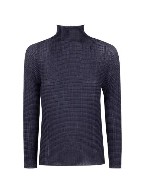 pleated high-neck sweater by ISSEY MIYAKE