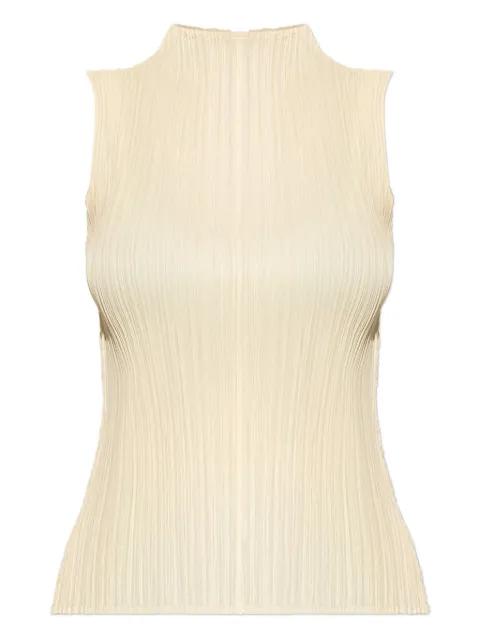 pleated high-neck top by ISSEY MIYAKE