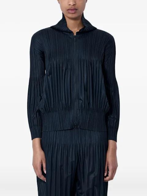 pleated hoodied jacket by ISSEY MIYAKE