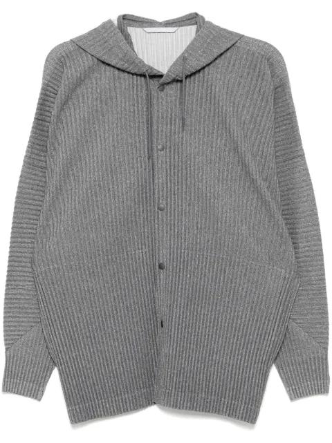pleated hoodied jacket by ISSEY MIYAKE