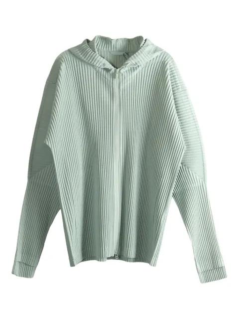 pleated hoodied jacket by ISSEY MIYAKE