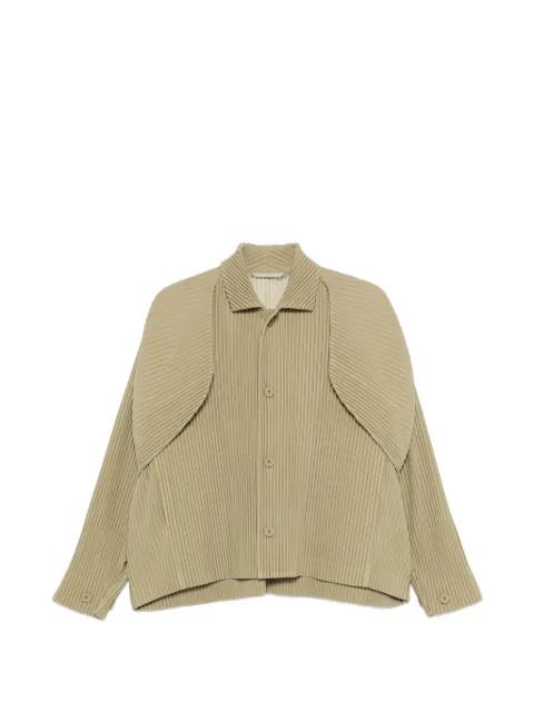 pleated layered jacket by ISSEY MIYAKE