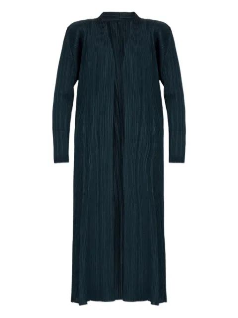 pleated long-sleeve coat by ISSEY MIYAKE