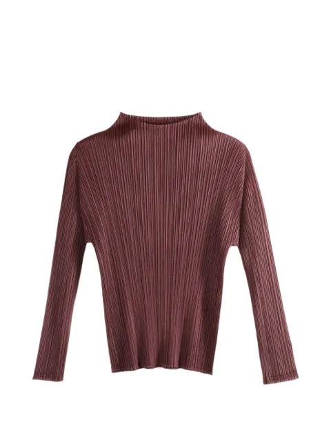 pleated long-sleeve top by ISSEY MIYAKE