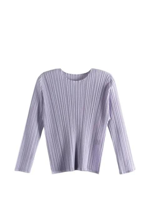 pleated long-sleeve top by ISSEY MIYAKE