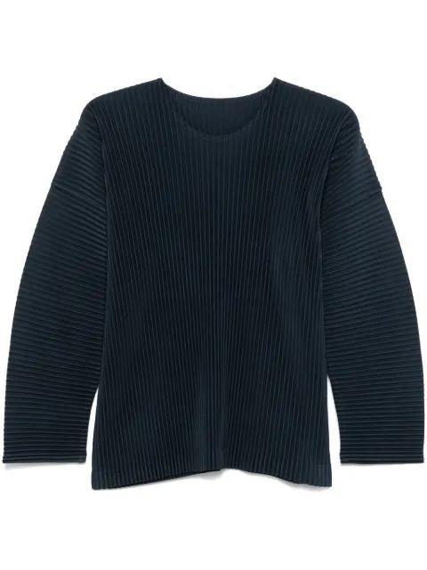 pleated long-sleeve top by ISSEY MIYAKE